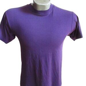 Small Vintage Single Stitch T-shirt Hanes Fifty-Fifty Purple T-Shirt M USA 80s